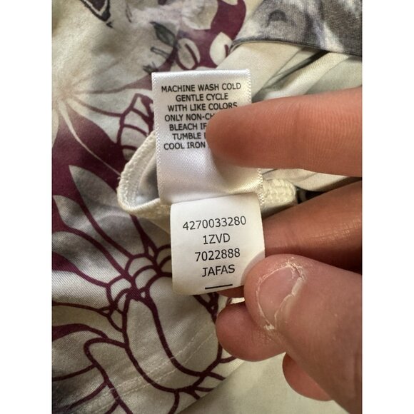 One World Live and Let Live Women Size Medium Flutter Sleeve Blouse Stretch City - Picture 9 of 11